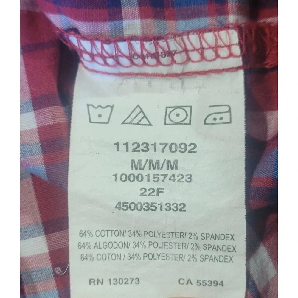 Wrangler Western Pearl Snap Shirt Boys Youth Medium Red‎ Plaid Long Sleeve EUC